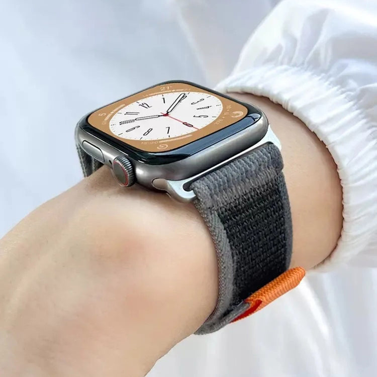 Meget Hårdfør Metal Og Nylon Universal Rem passer til Apple Smartwatch - Grøn#serie_6