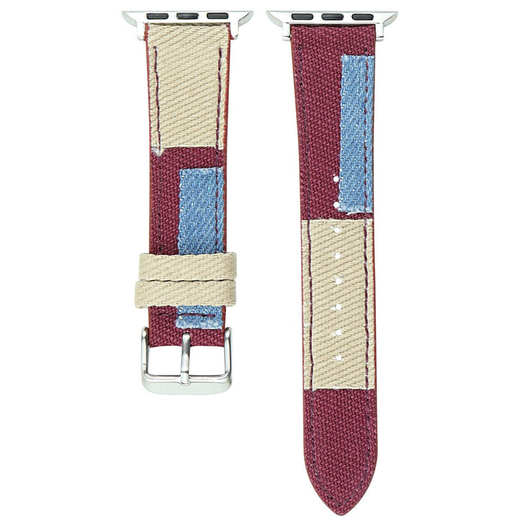 Nydelig Metal Og Nylon Universal Rem passer til Apple Smartwatch - Rød#serie_4