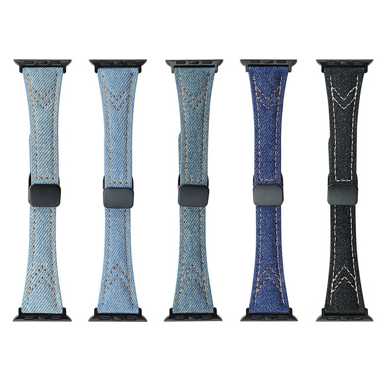 Rigtigt Cool Metal Og Nylon Universal Rem passer til Apple Smartwatch - Blå#serie_3