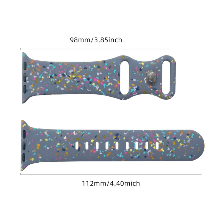 Pattern Band Apple Watch Universal 49mm/45mm/42mm Silicone Watch Strap - Blue Grey#serie_1
