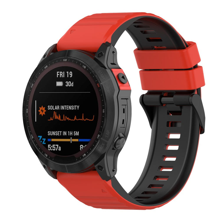 Solid Silikone Universal Rem passer til Garmin Smartwatch - Rød#serie_8