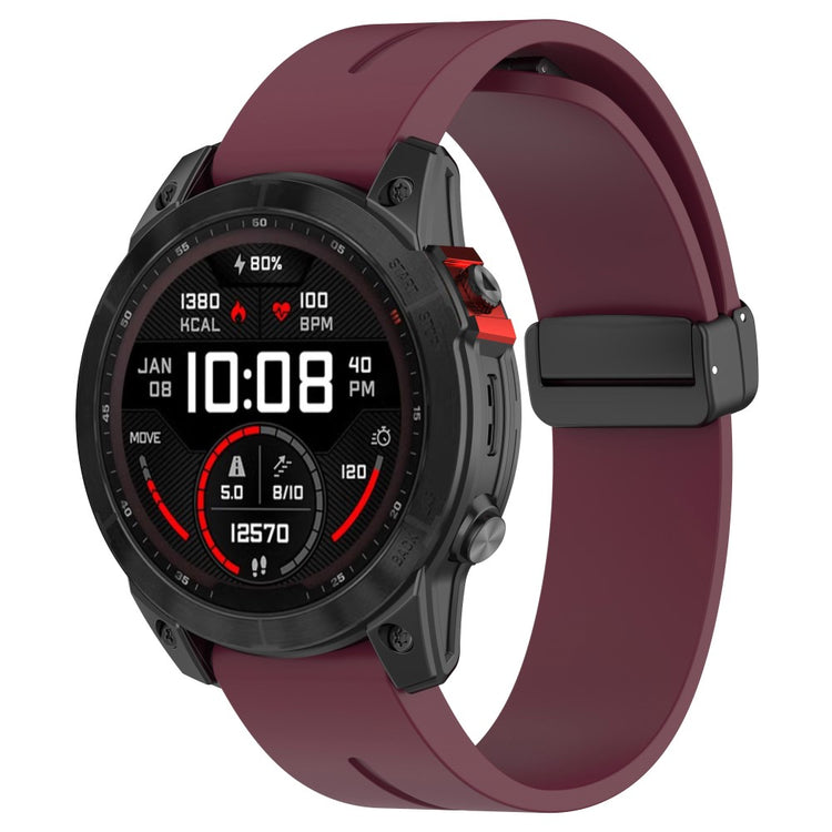 Vildt Elegant Silikone Universal Rem passer til Garmin Smartwatch - Rød#serie_8