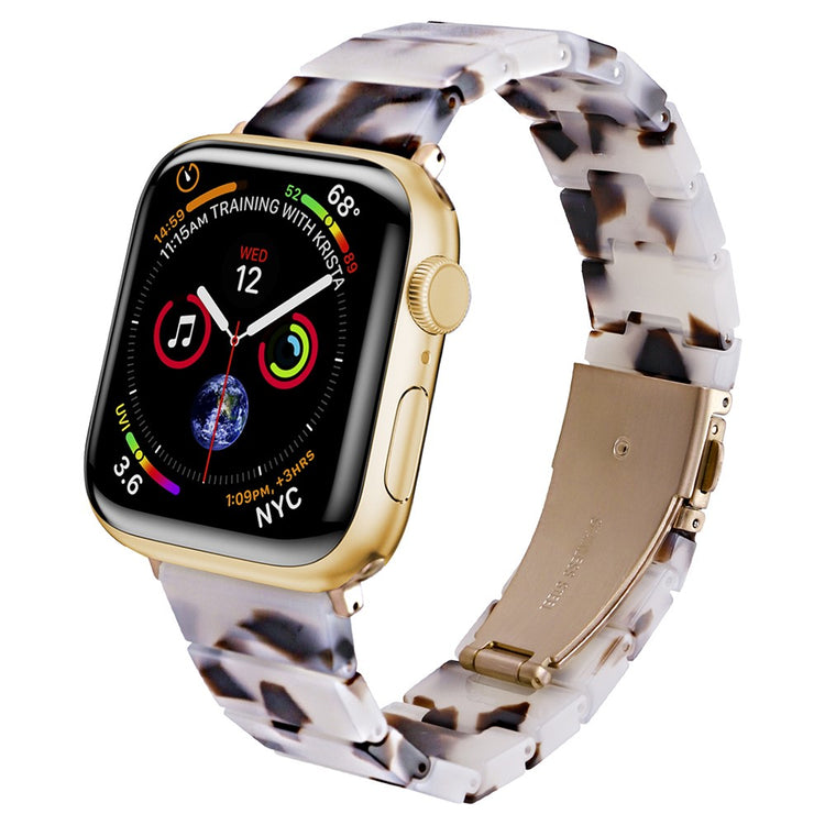 Resin Watchband Apple Watch Ultra 2 Ultra 49mm / 45mm / 44mm / 42mm Wrist Strap - Coffee+White#serie_7