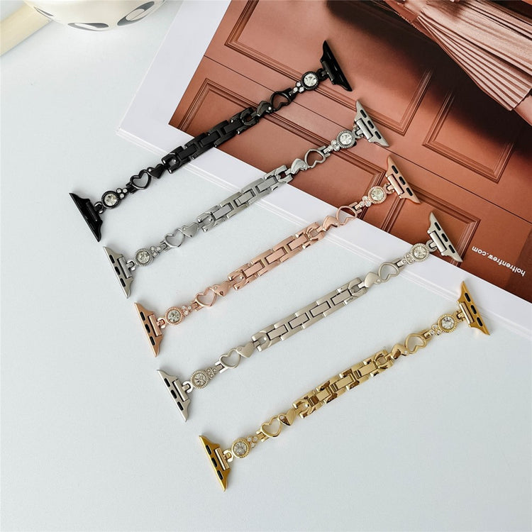 Apple Watch 49mm / 45mm / 44mm / 42mm Rhinestone Decor Watch Band - Silver#serie_5