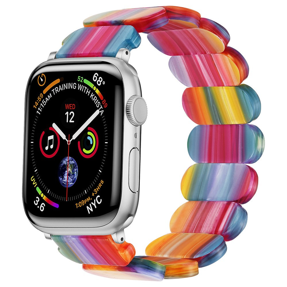 Watch Band Apple Watch Ultra 2 Ultra 49mm / 45mm / 44mm / 42mm Elastic Resin Strap - Rainbow#serie_23
