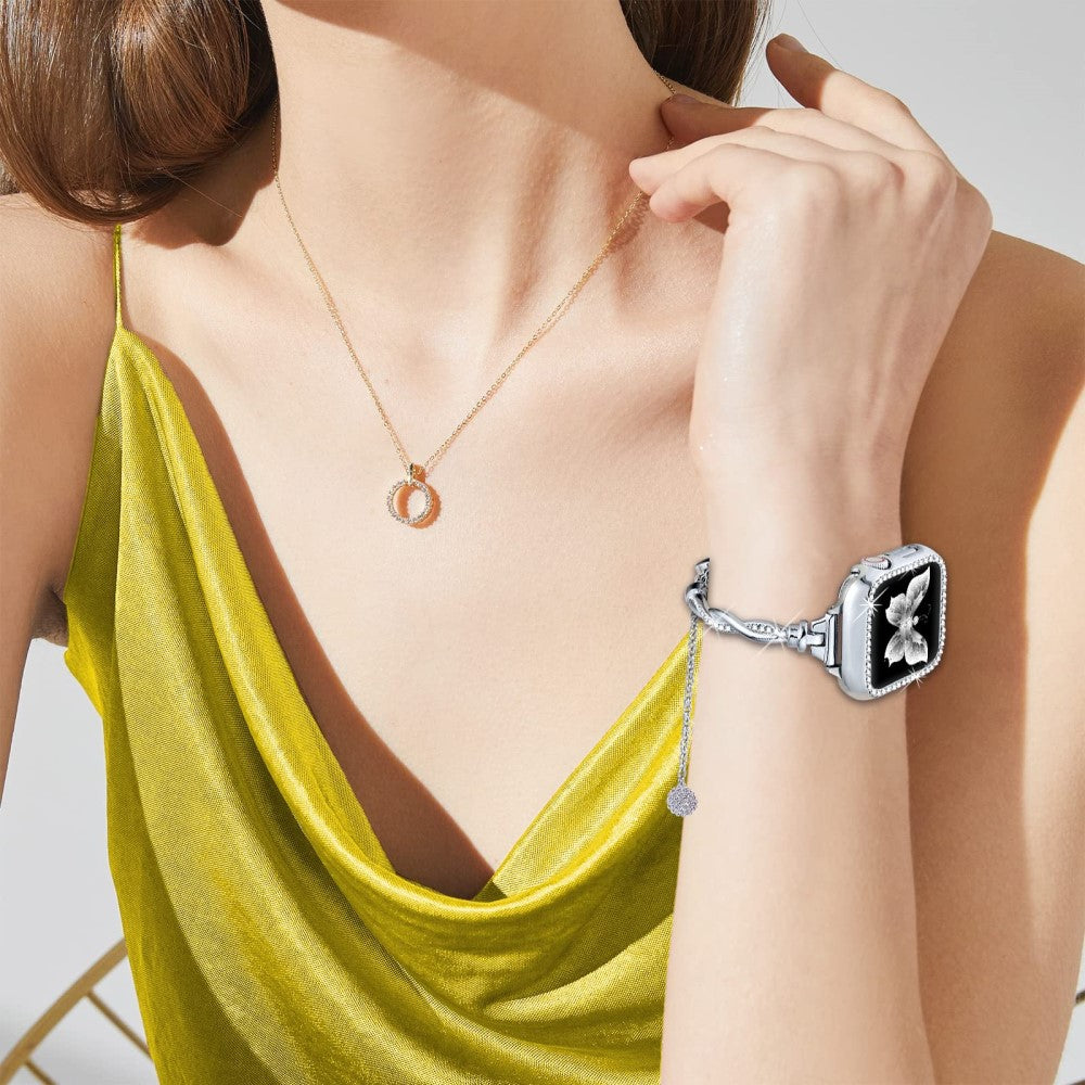 Apple Watch Series 41mm / 40mm / 38mm Watch Band Metal Wrist Strap - Silver#serie_5