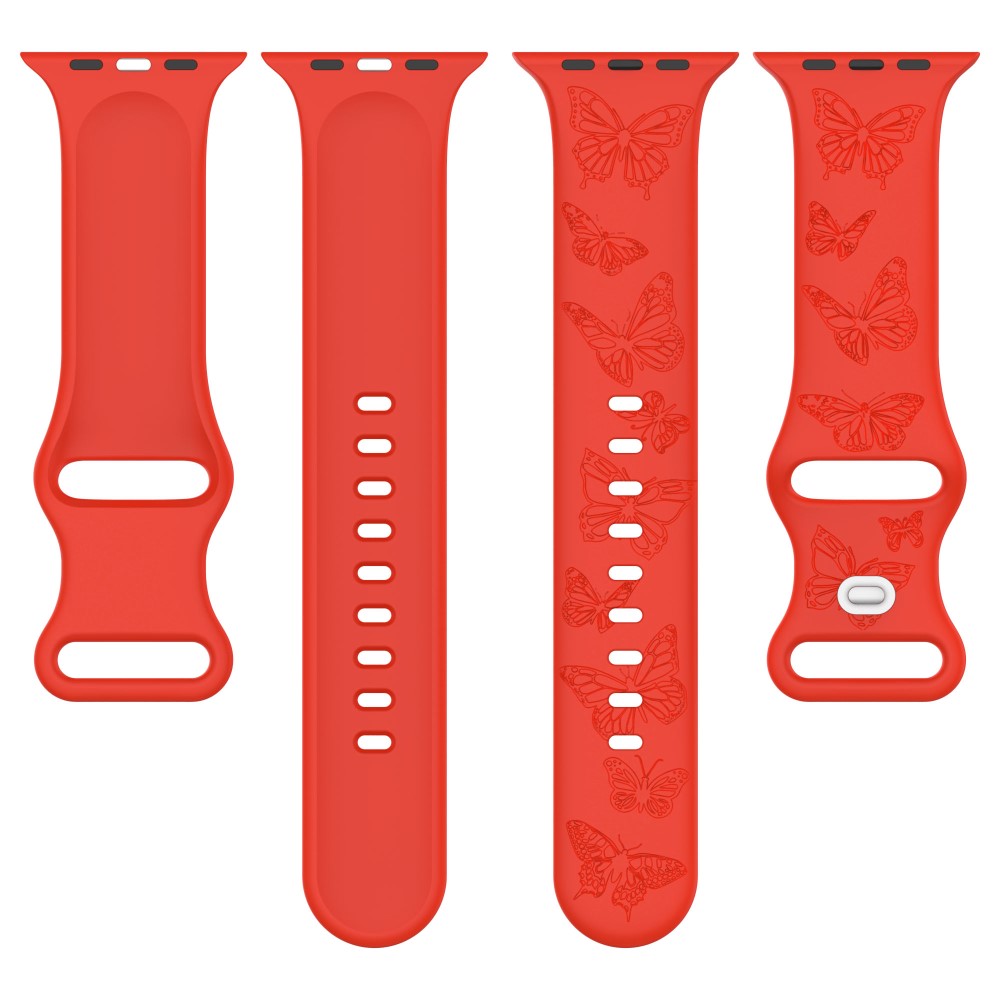 Rigtigt Fed Silikone Universal Rem passer til Apple Smartwatch - Grøn#serie_5