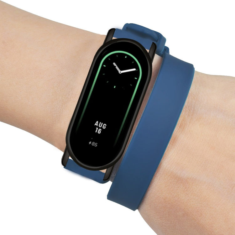 Xiaomi Smart Band 8 / 8 NFC Watch Bands Silicone Strap with Metal Connector - Navy Blue#serie_1