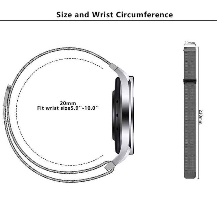 Meget Pænt Metal Universal Rem passer til Smartwatch - Sølv#serie_2