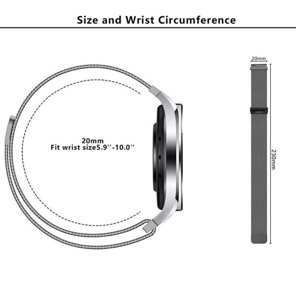 Meget Pænt Metal Universal Rem passer til Smartwatch - Guld#serie_4