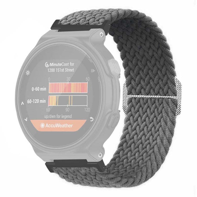 Fed Nylon Universal Rem passer til Garmin Smartwatch - Sølv#serie_11