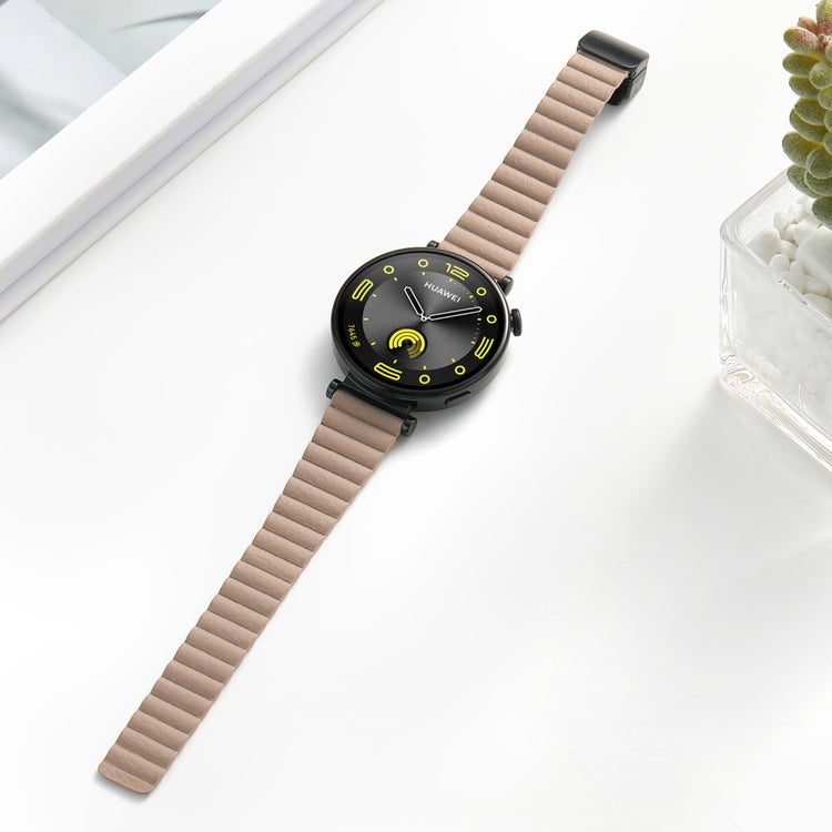 Super Elegant Ægte Læder Universal Rem passer til Smartwatch - Brun#serie_7