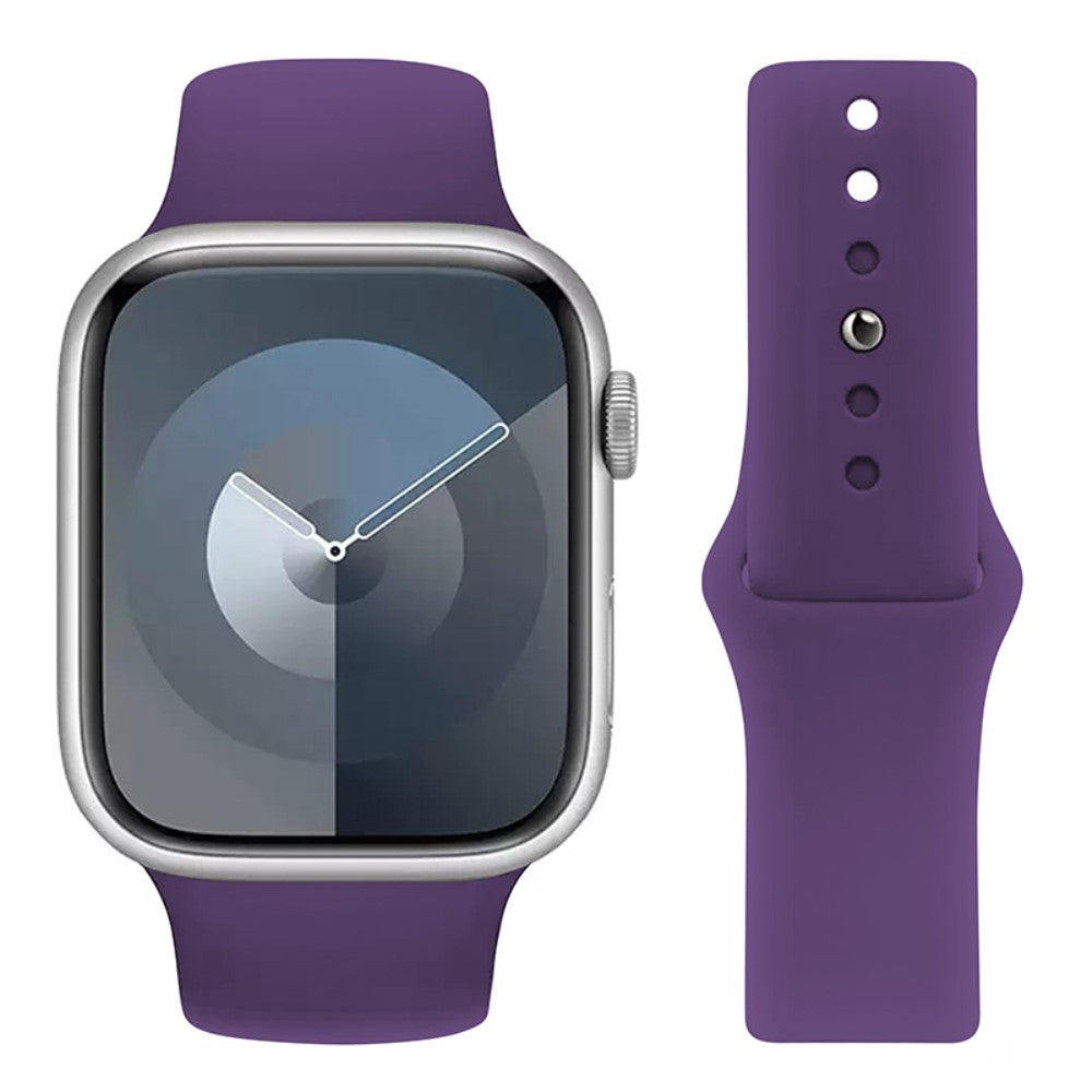 Skøn Silikone Universal Rem passer til Apple Smartwatch - Lilla#serie_12