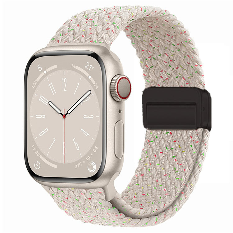 Rigtigt Godt Nylon Universal Rem passer til Apple Smartwatch - Hvid#serie_19