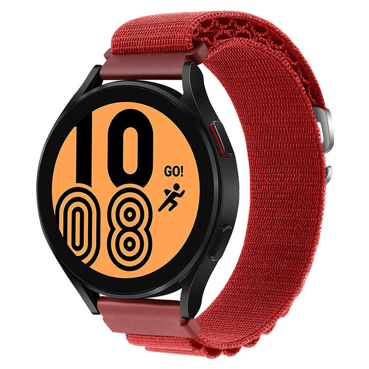 Alle Tiders Nylon Universal Rem passer til Smartwatch - Rød#serie_17