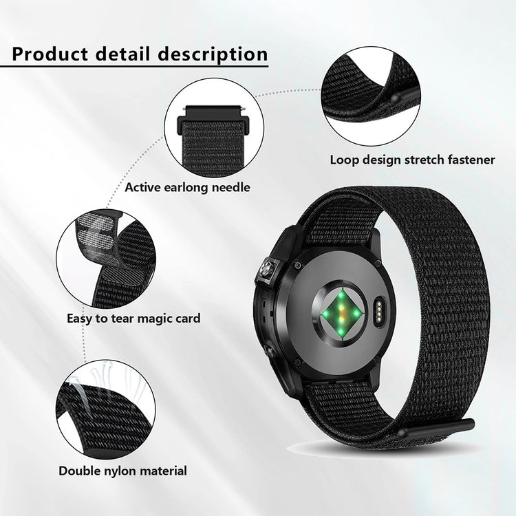 Mega Nydelig Nylon Universal Rem passer til Smartwatch - Gul#serie_10