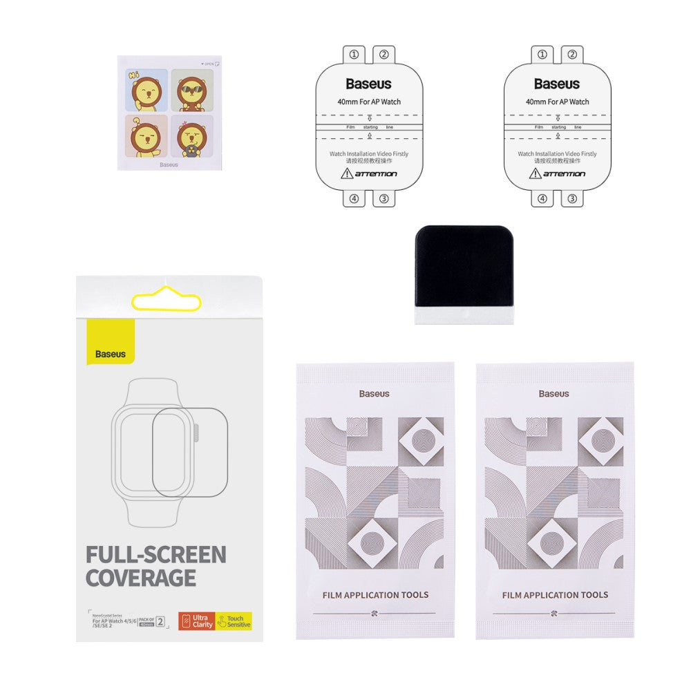 2stk Silikone Universal Skærmbeskytter passer til Apple Watch Series 8 (45mm) / Apple Watch Series 7 45mm - Gennemsigtig#serie_710