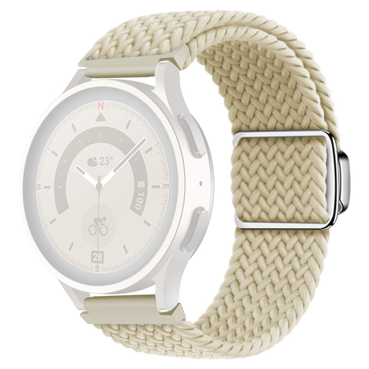 Vildt Smuk Metal Og Nylon Universal Rem passer til Smartwatch - Hvid#serie_13