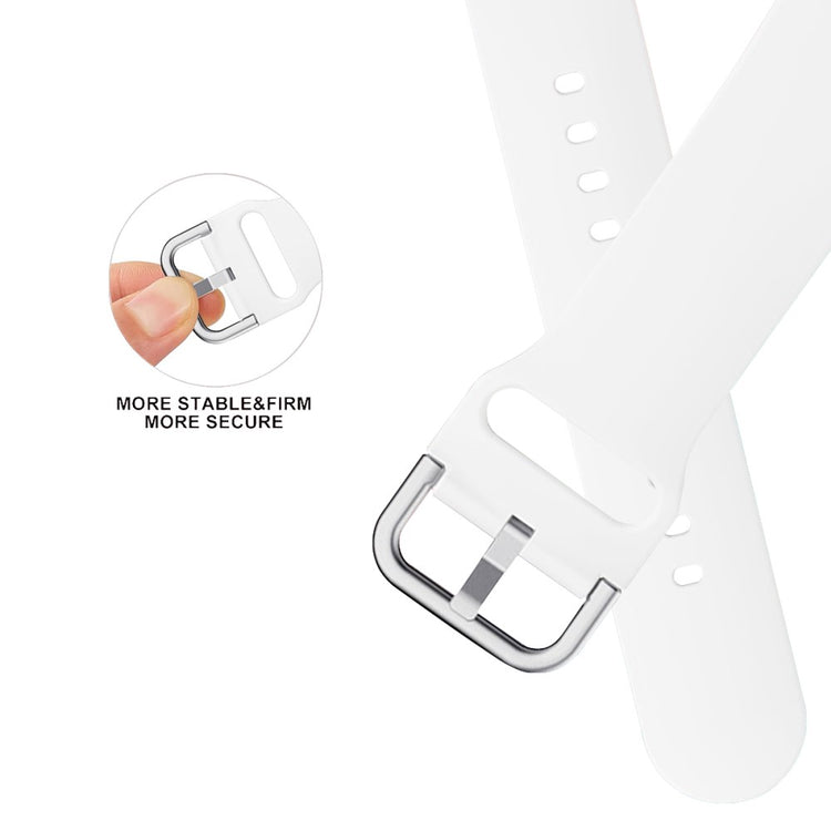 Flot Silikone Universal Rem passer til Apple Smartwatch - Hvid#serie_2