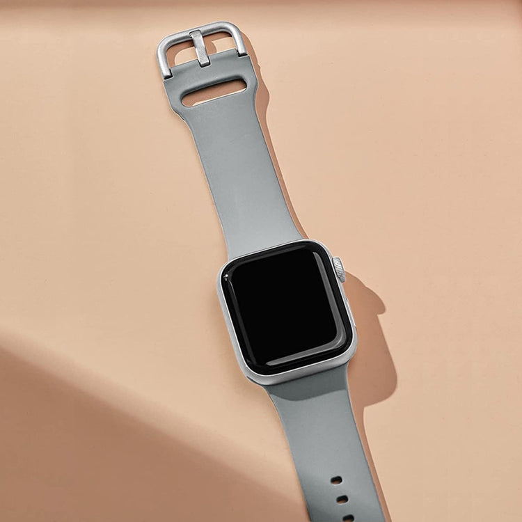 Flot Silikone Universal Rem passer til Apple Smartwatch - Sølv#serie_8