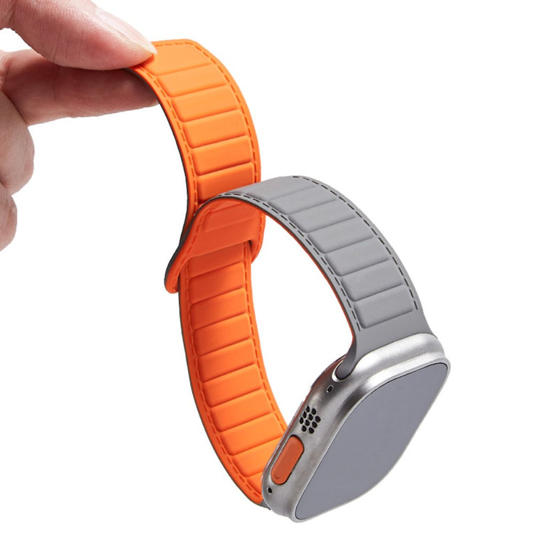 Super Sejt Silikone Universal Rem passer til Apple Smartwatch - Orange#serie_14