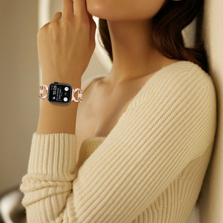 Metal Cover passer til Apple Watch Series 8 (45mm) / Apple Watch Series 7 45mm - Pink#serie_2