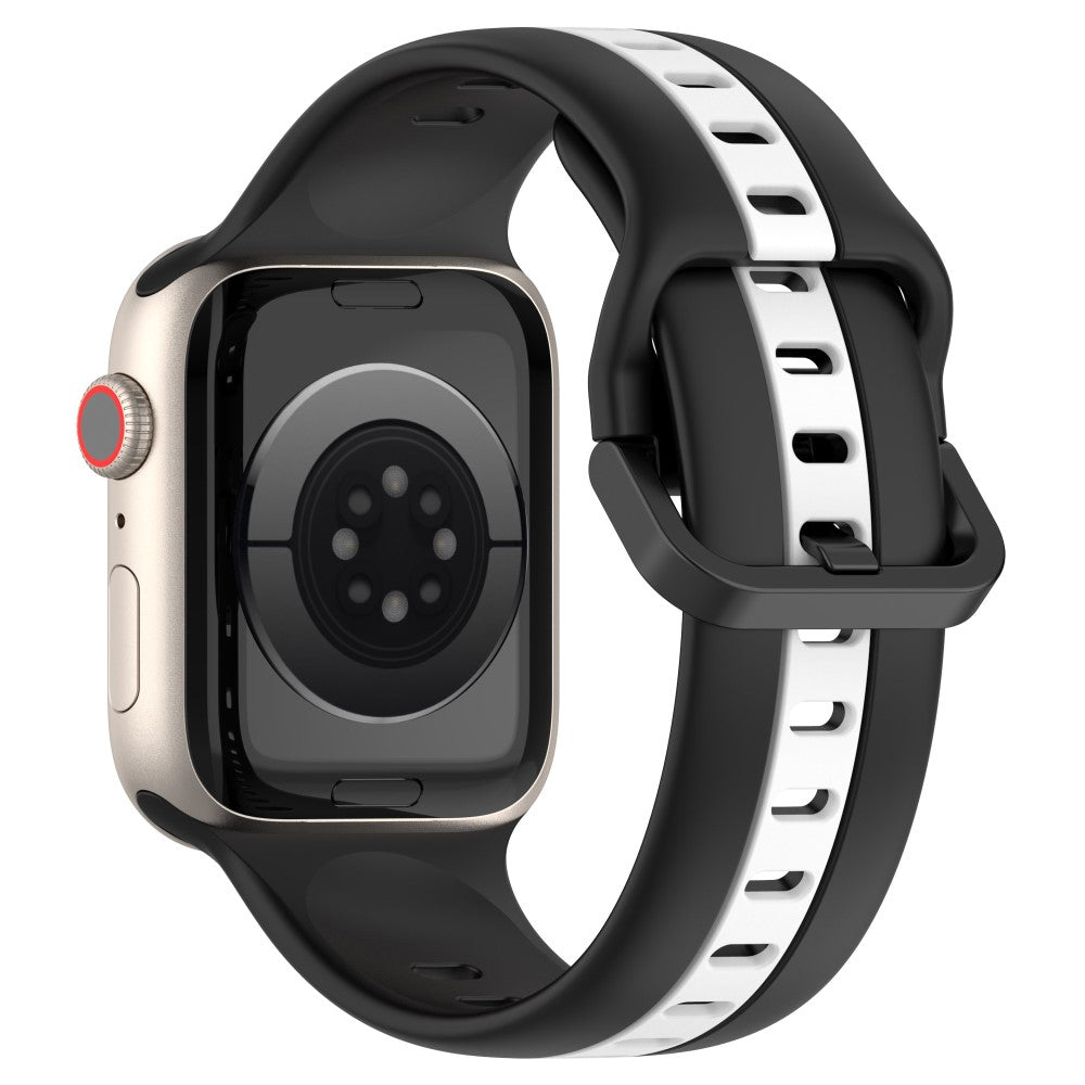 Vildt Elegant Silikone Universal Rem passer til Apple Smartwatch - Sort#serie_1