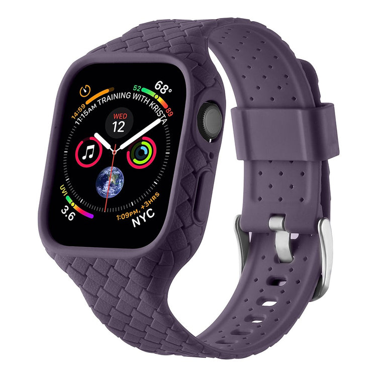 Metal Og Silikone Universal Rem passer til Apple Watch Series 8 (45mm) / Apple Watch Series 7 45mm - Lilla#serie_4