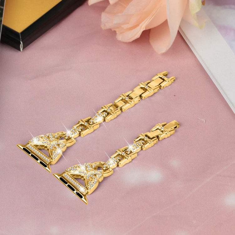 Flot Metal Universal Rem passer til Apple Smartwatch - Guld#serie_2