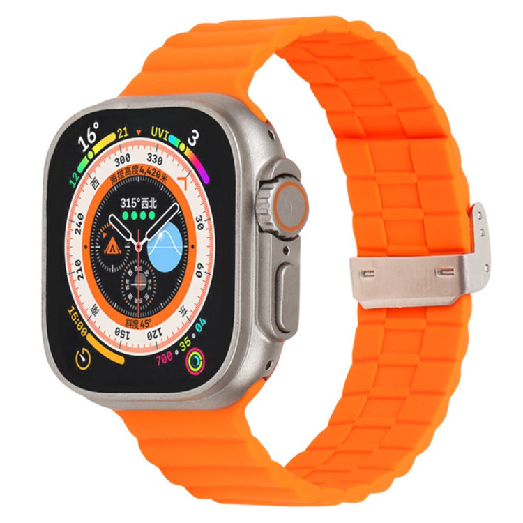 Vildt Sejt Silikone Universal Rem passer til Apple Smartwatch - Orange#serie_1