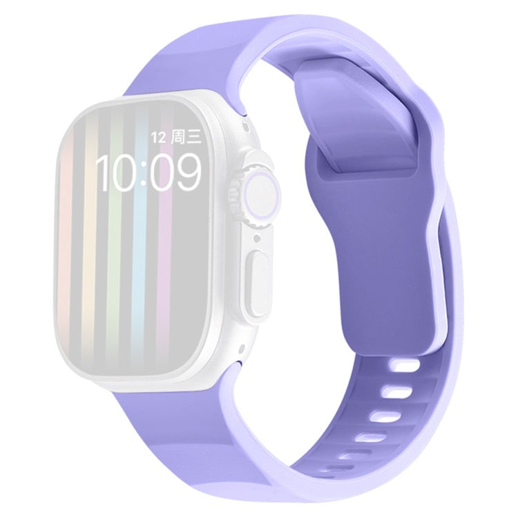 Apple Watch Series 9 45mm / Ultra 2 wavy style silicone strap - Purple#serie_15
