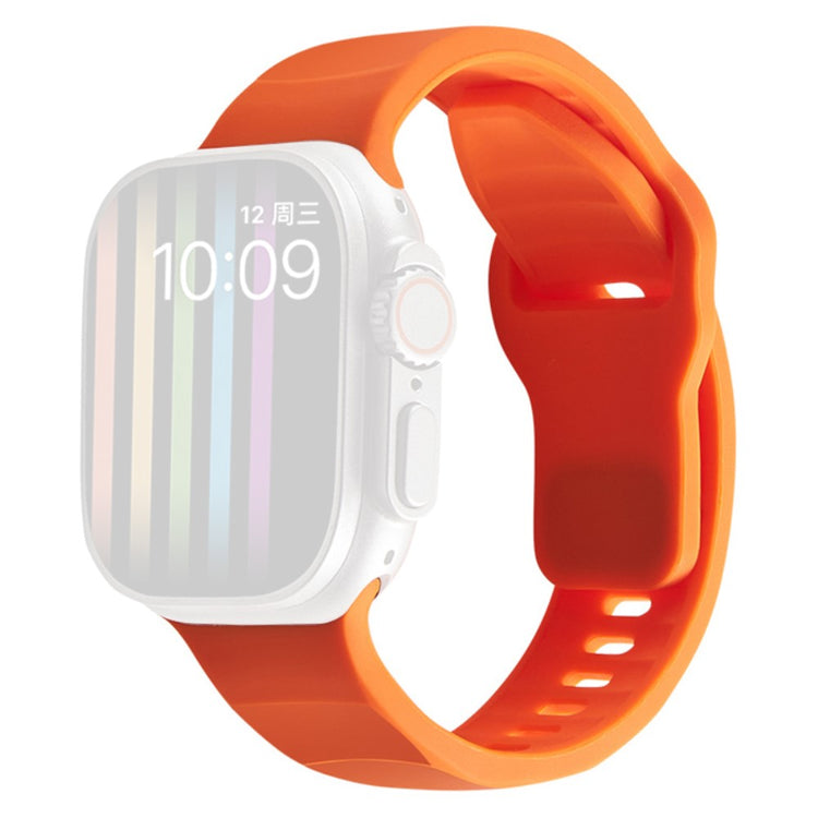 Apple Watch Series 9 45mm / Ultra 2 wavy style silicone strap - Orange#serie_4