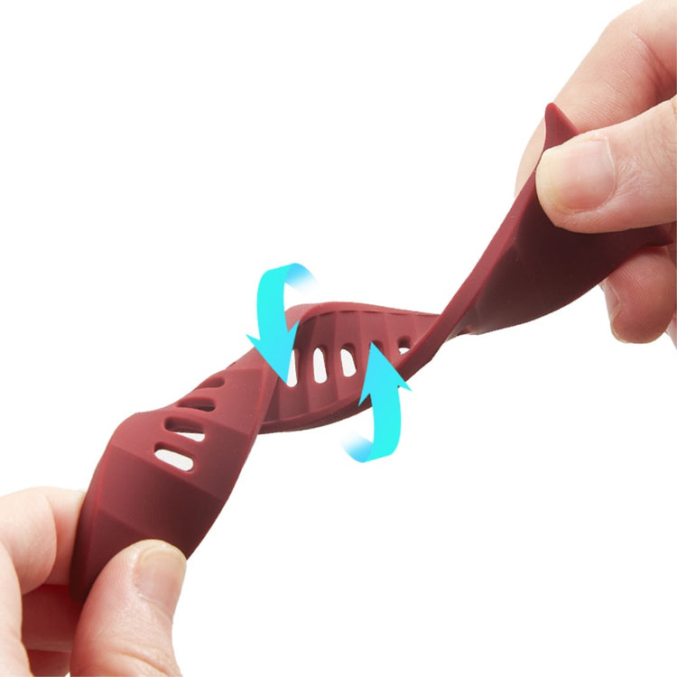 Apple Watch Series 9 45mm / Ultra 2 wavy style silicone strap - Pink#serie_5