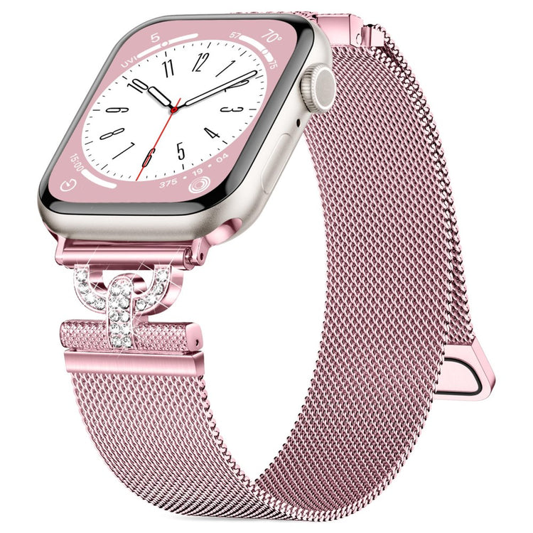 Meget Cool Metal Og Rhinsten Universal Rem passer til Apple Smartwatch - Pink#serie_1