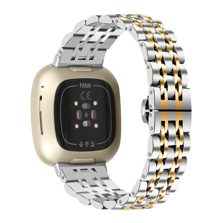 Godt Metal Universal Rem passer til Fitbit Sense 2 / Fitbit Versa 4 - Guld#serie_2