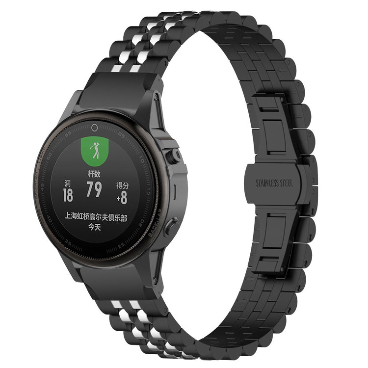 Mega Fantastisk Metal Universal Rem passer til Garmin Smartwatch - Sort#serie_4