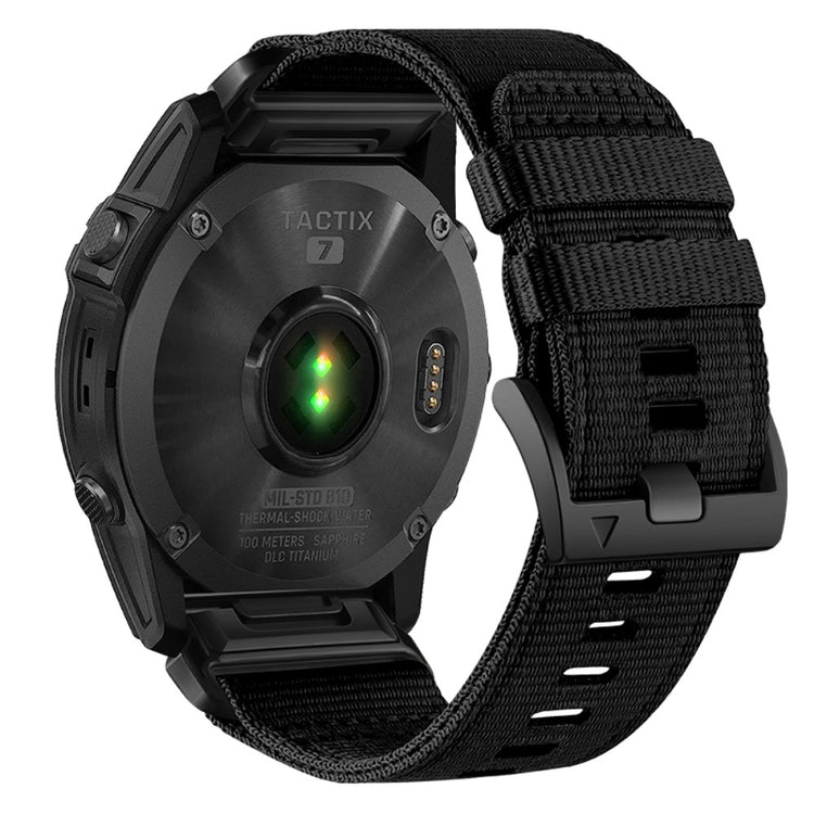 Glimrende Nylon Universal Rem passer til Smartwatch - Sort#serie_2