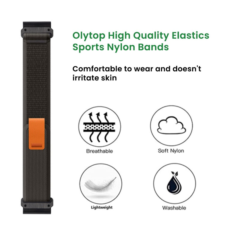 Rigtigt Nydelig Nylon Universal Rem passer til Smartwatch - Sølv#serie_2