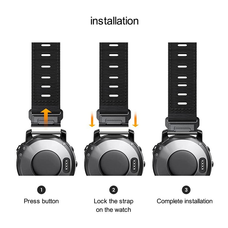 Rigtigt Fed Silikone Universal Rem passer til Smartwatch - Sort#serie_2