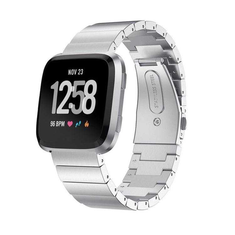 Rigtigt fint Fitbit Versa Metal Rem - Sølv#serie_1