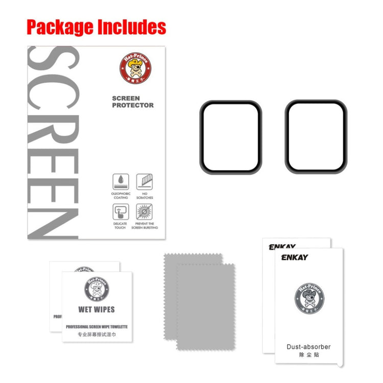 2stk Apple Watch Series 4 44mm / Apple Watch 44mm Hærdet Glas Skærmbeskytter - Gennemsigtig#serie_213