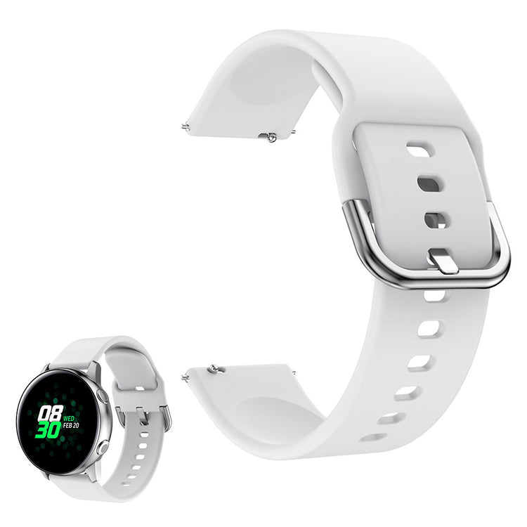 Universal smooth silicone watch band - White#serie_2
