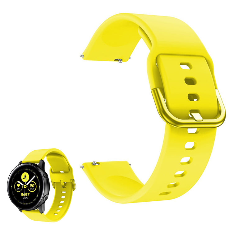 Universal smooth silicone watch band - Yellow#serie_6