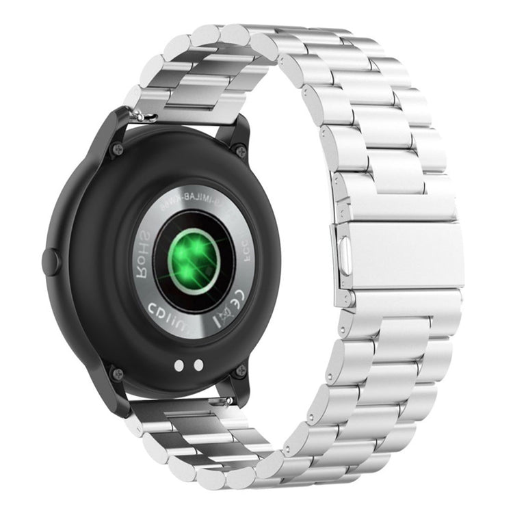 22mm Universal elegant three bead stainless steel watch band - Silver#serie_1