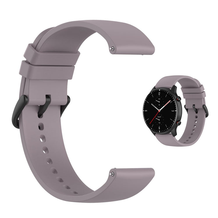22mm Universal silicone quick release watch strap - Violet / Black Buckle#serie_8
