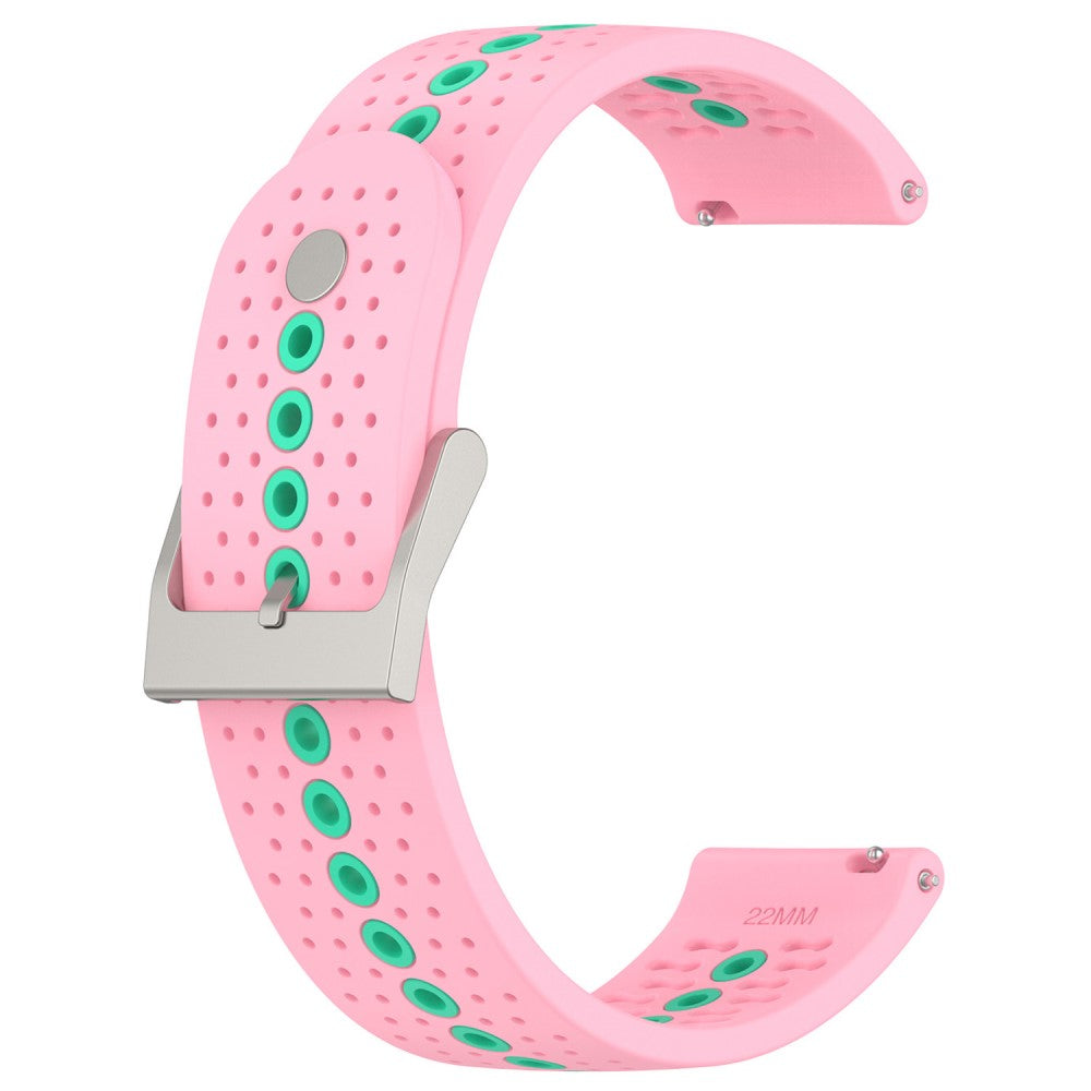 20mm Universal bi-color silicone watch strap - Pink / Teal#serie_1