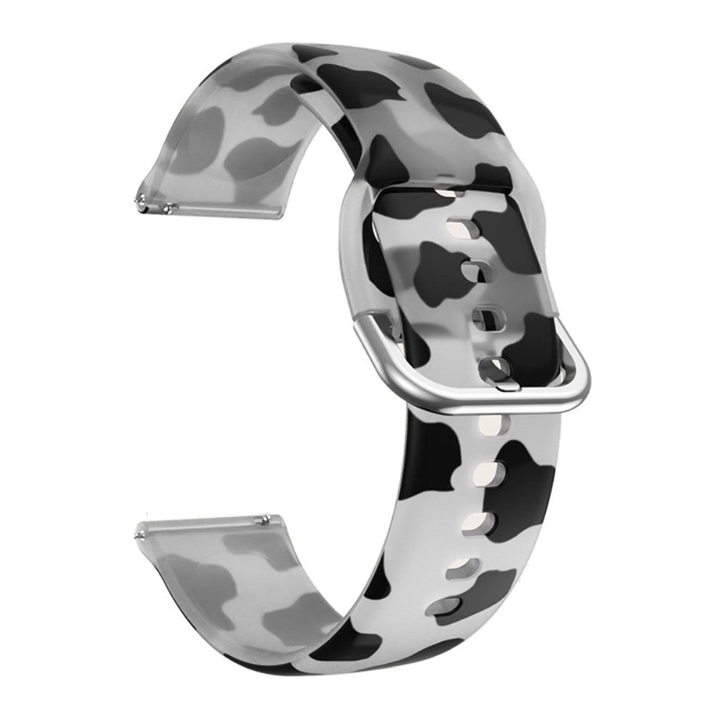 20mm Universal pattern printed silicone watch strap - Cow#serie_1