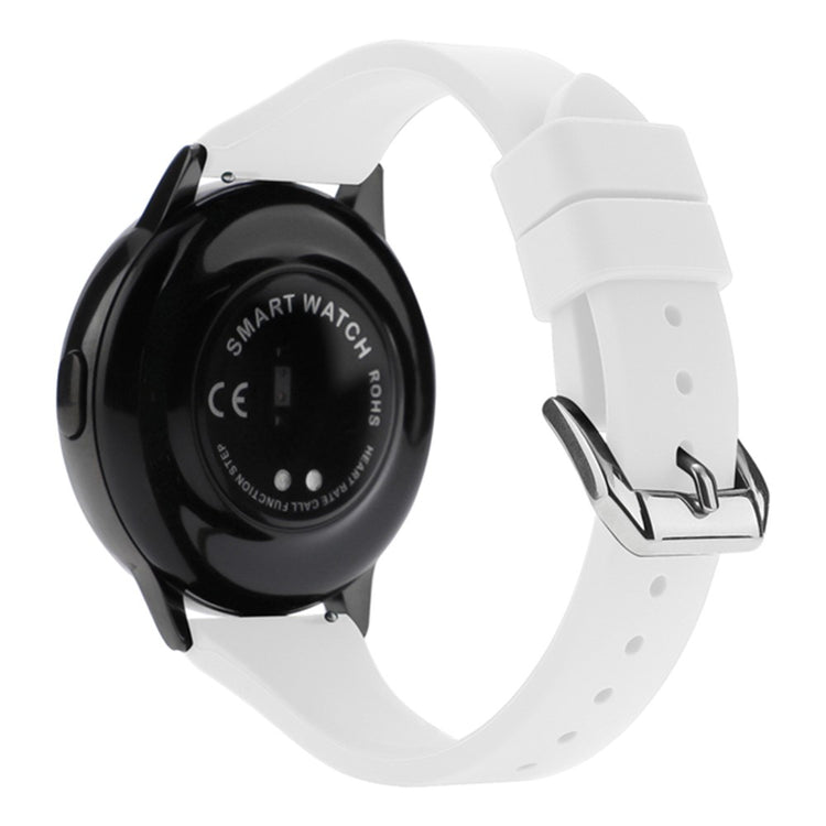 22mm Universal silicone watch strap - White#serie_3
