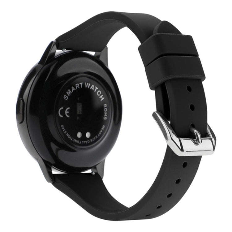 22mm Universal silicone watch strap - Black#serie_7