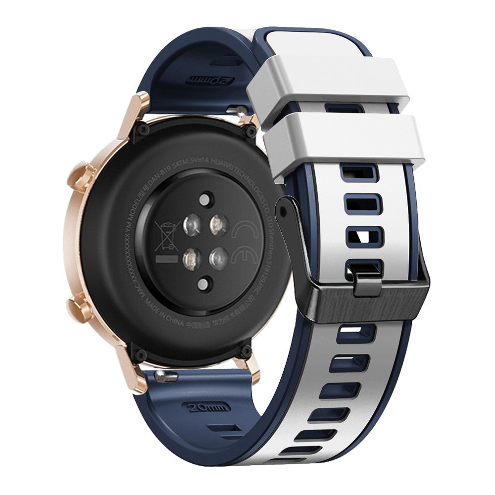 20mm Universal dual color watch strap - White / Blue#serie_1